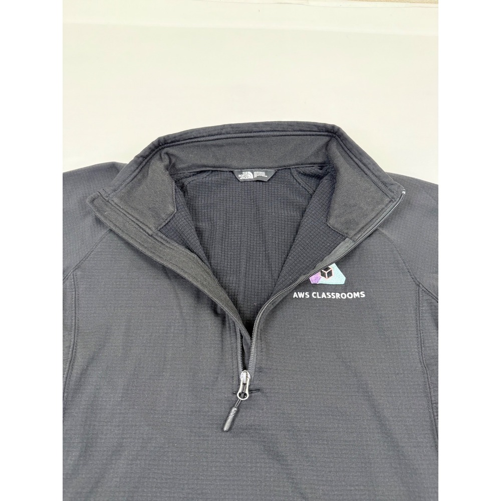 The North Face Mens AWS Classrooms Quarter Zip Fleece Pullover Black Medium - Picture 3 of 13